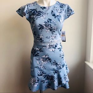 Blue floral Dress, Gender Reveal